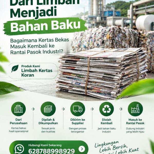 Dari Limbah Menjadi Bahan Baku: Bagaimana Kertas Bekas Masuk Kembali ke Rantai Pasok Industri?